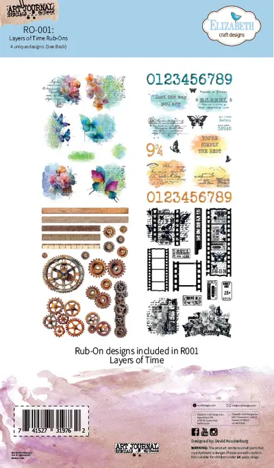 ELIZABETH CRAFT DESIGNS ELIZABETH CRAFT DESIGNS LAYERS OF TIME RUB ONS