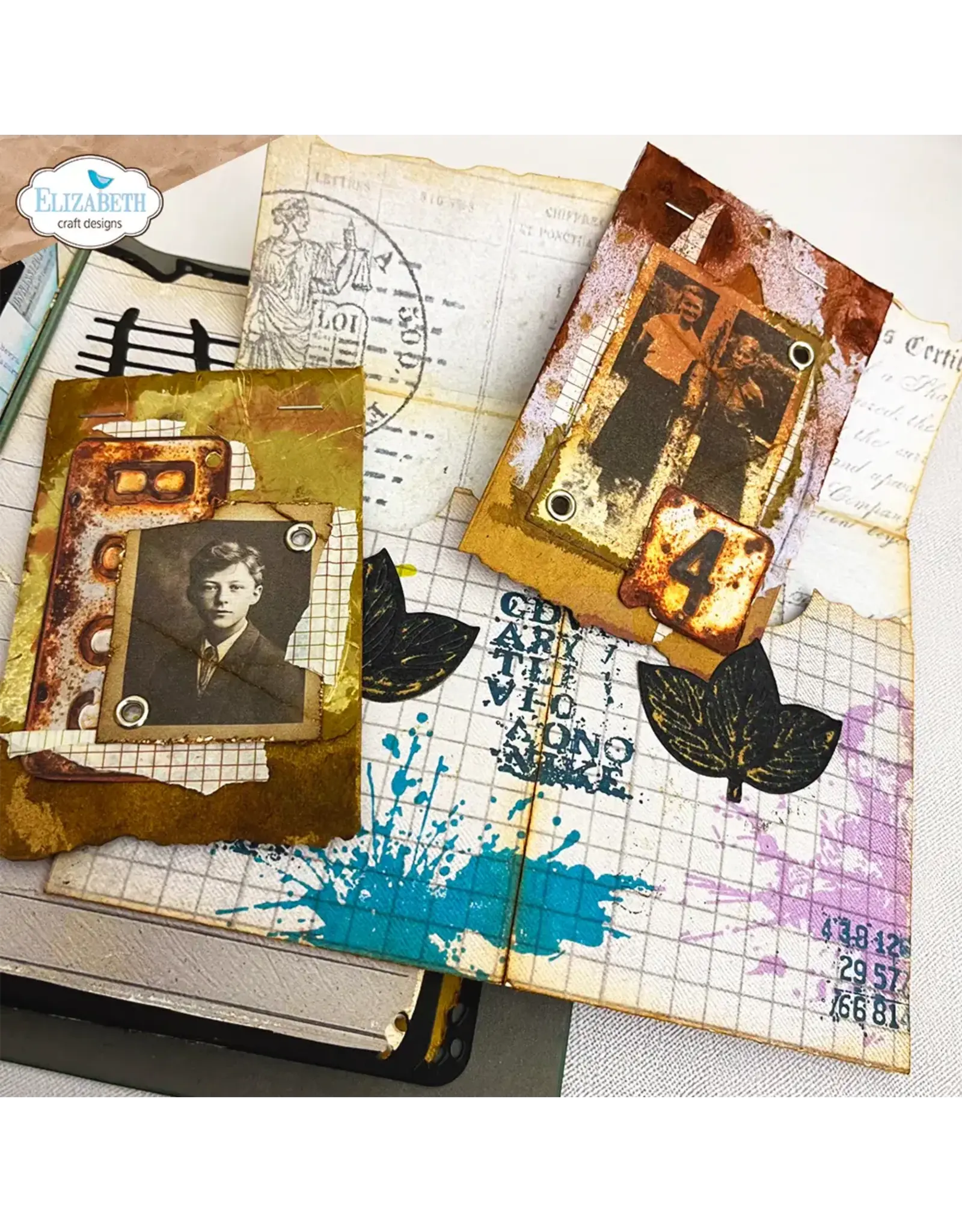 ELIZABETH CRAFT DESIGNS ELIZABETH CRAFT DESIGNS BEAUTIFULLY WORN STAMPED & WORN CLEAR STAMP SET