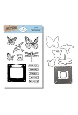 ELIZABETH CRAFT DESIGNS ELIZABETH CRAFT DESIGNS BEAUTIFULLY WORN WHERE WINGS WANDER CLEAR STAMP AND DIE SET