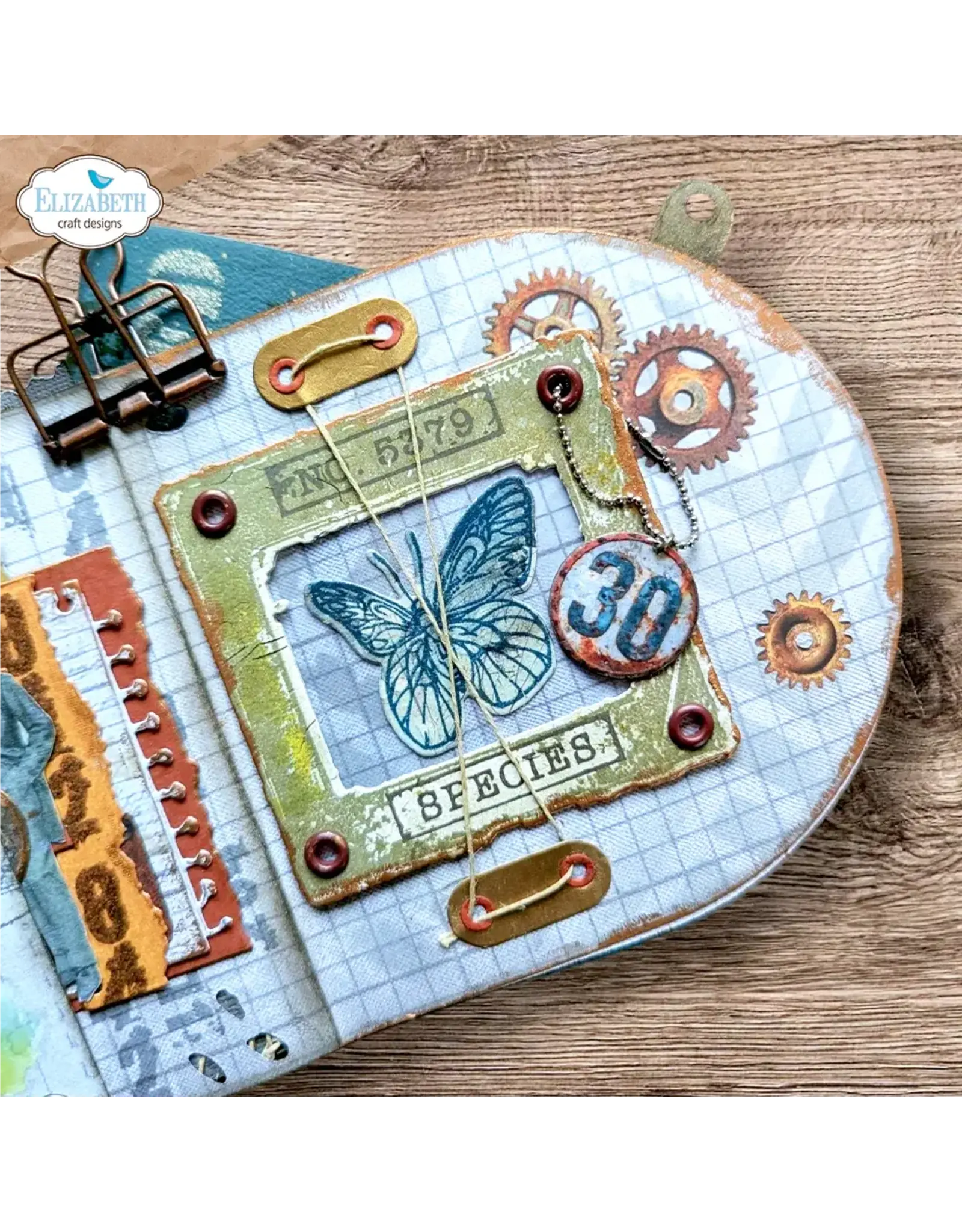 ELIZABETH CRAFT DESIGNS ELIZABETH CRAFT DESIGNS BEAUTIFULLY WORN WHERE WINGS WANDER CLEAR STAMP AND DIE SET