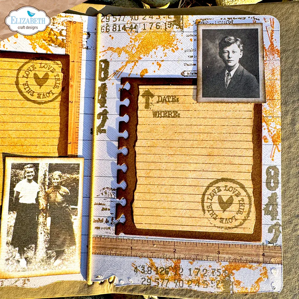 ELIZABETH CRAFT DESIGNS ELIZABETH CRAFT DESIGNS BEAUTIFULLY WORN NOTEBOOK FRAGMENTS DIE SET