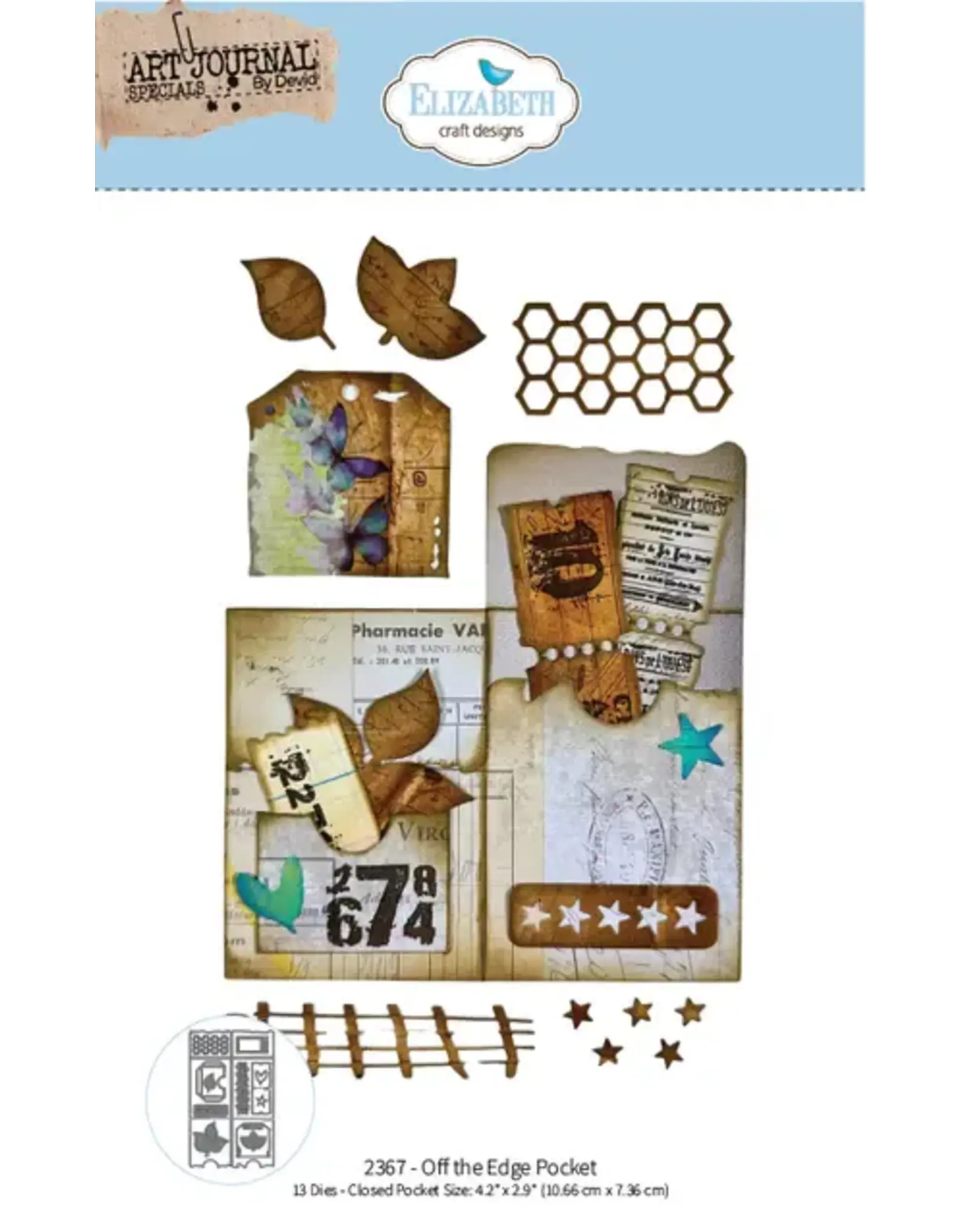 ELIZABETH CRAFT DESIGNS ELIZABETH CRAFT DESIGNS BEAUTIFULLY WORN OFF THE EDGE POCKET DIE SET