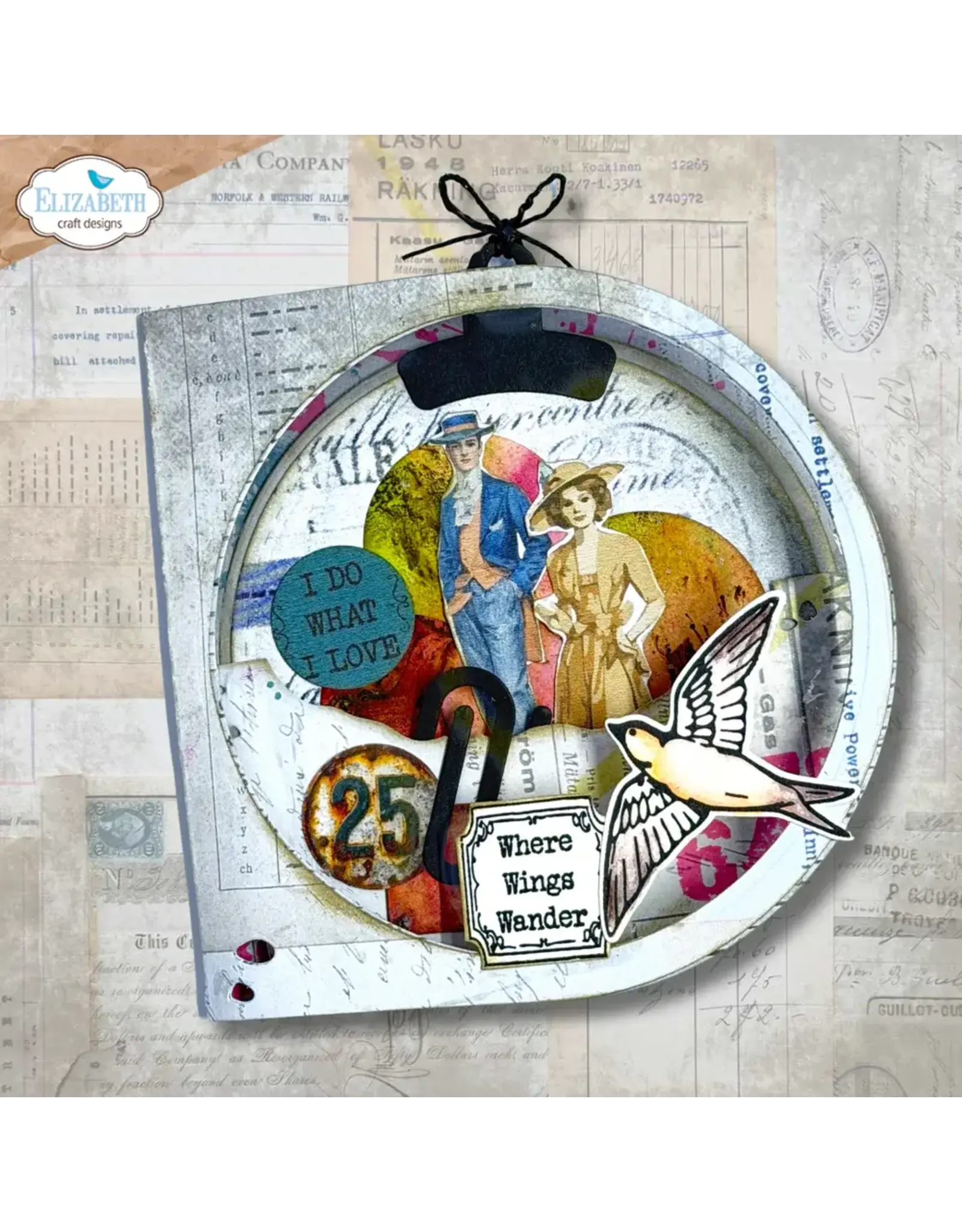 ELIZABETH CRAFT DESIGNS ELIZABETH CRAFT DESIGNS BEAUTIFULLY WORN ROUNDED POCKET PAGE DIE SET