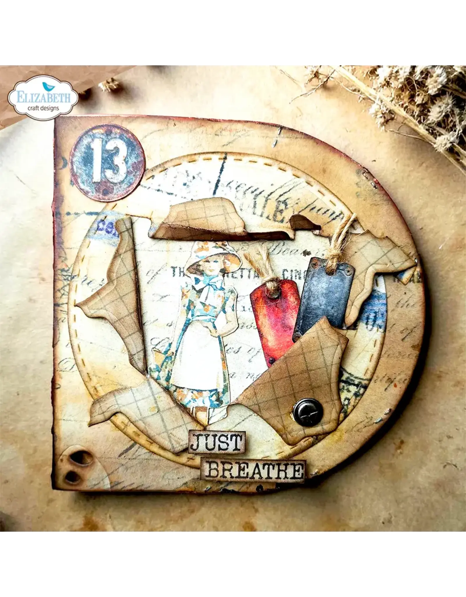 ELIZABETH CRAFT DESIGNS ELIZABETH CRAFT DESIGNS BEAUTIFULLY WORN ROUNDED POCKET PAGE DIE SET