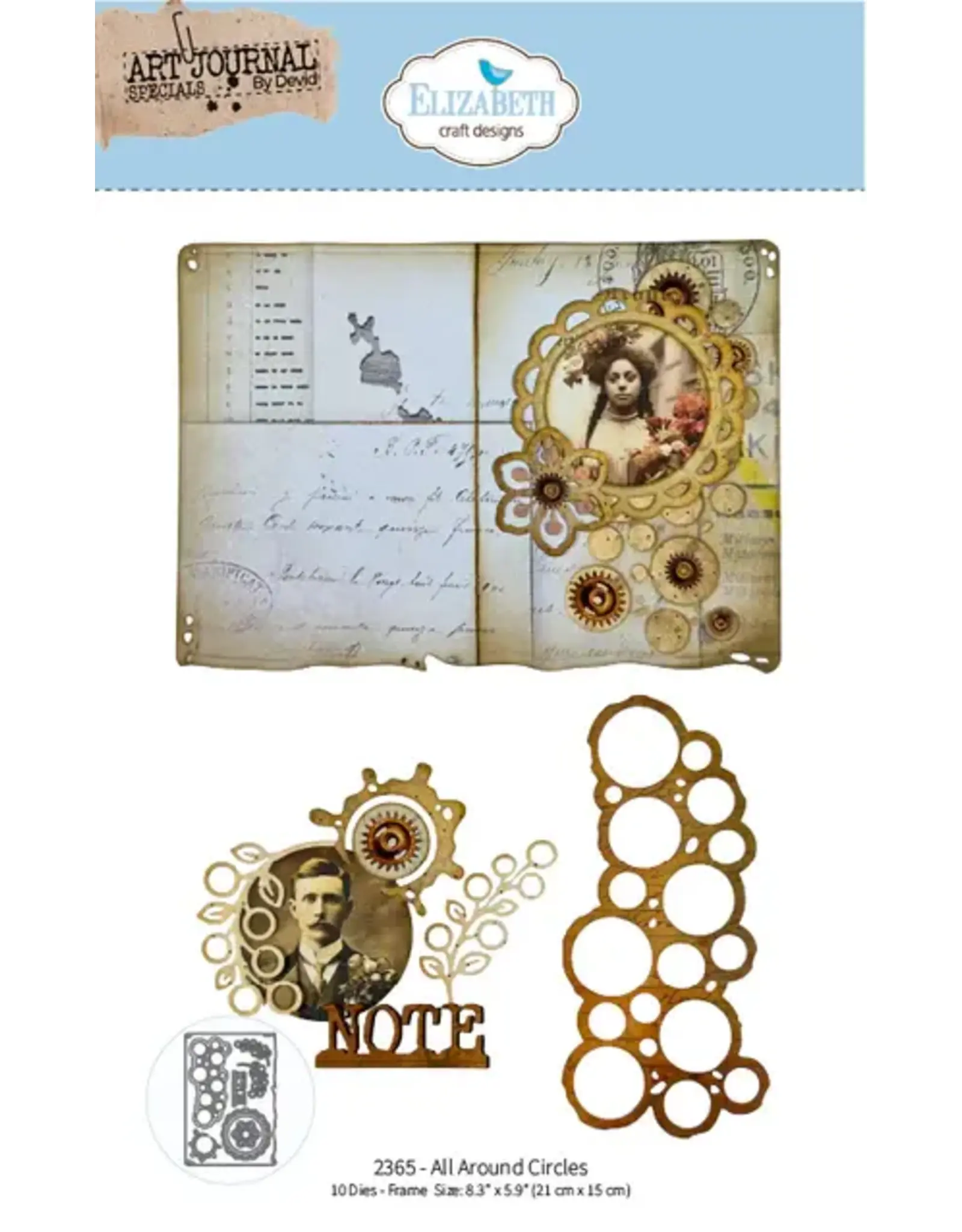ELIZABETH CRAFT DESIGNS ELIZABETH CRAFT DESIGNS BEAUTIFULLY WORN ALL AROUND CIRCLES DIE SET