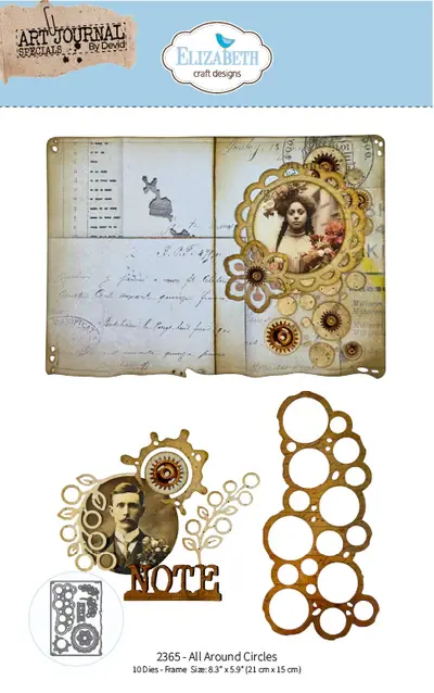 ELIZABETH CRAFT DESIGNS ELIZABETH CRAFT DESIGNS BEAUTIFULLY WORN ALL AROUND CIRCLES DIE SET