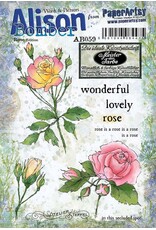 PAPER ARTSY PAPER ARTSY ALISON BOMBER ROSE EDITION AB59 CLING STAMP SET