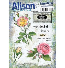 PAPER ARTSY PAPER ARTSY ALISON BOMBER ROSE EDITION AB59 CLING STAMP SET