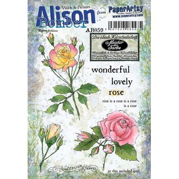 PAPER ARTSY PAPER ARTSY ALISON BOMBER ROSE EDITION AB59 CLING STAMP SET