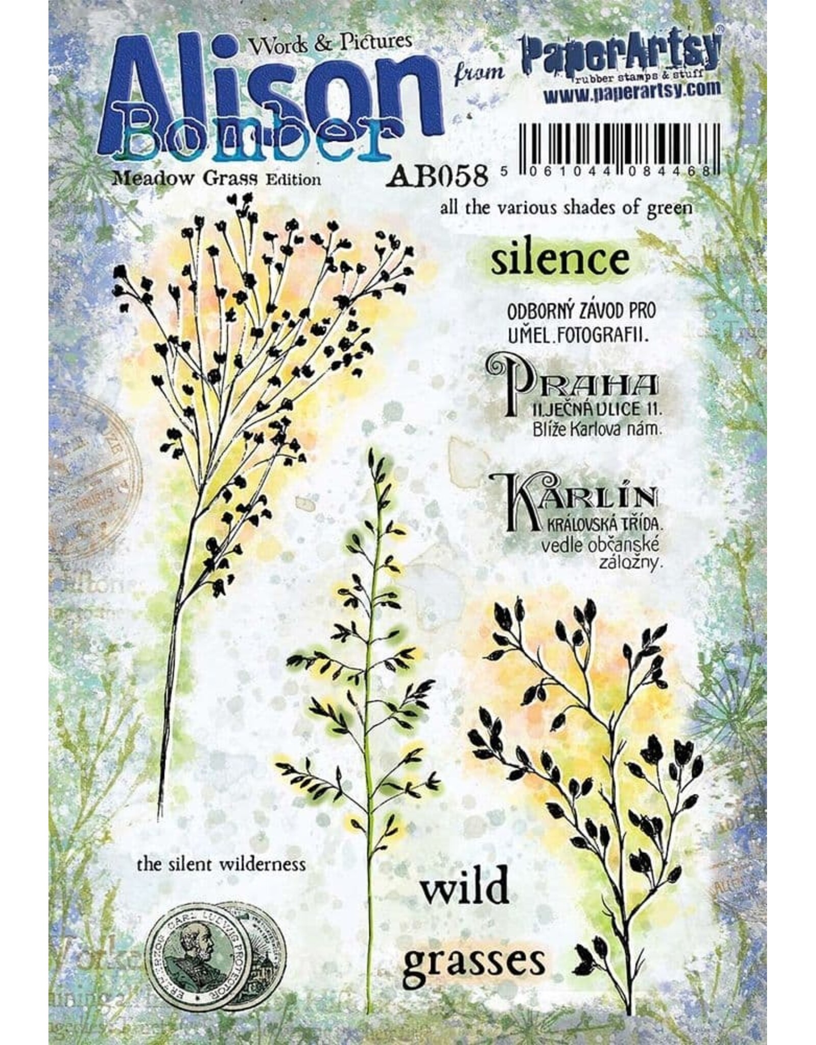PAPER ARTSY PAPER ARTSY ALISON BOMBER MEADOW GRASS EDITION AB58 CLING STAMP SET