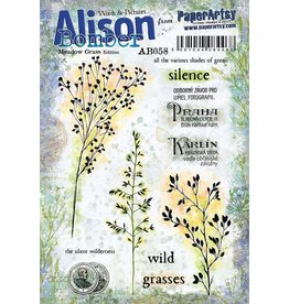 PAPER ARTSY PAPER ARTSY ALISON BOMBER MEADOW GRASS EDITION AB58 CLING STAMP SET