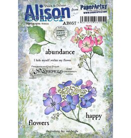 PAPER ARTSY PAPER ARTSY ALISON BOMBER HYDRANGEA EDITION AB57 CLING STAMP SET