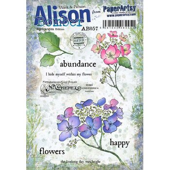 PAPER ARTSY PAPER ARTSY ALISON BOMBER HYDRANGEA EDITION AB57 CLING STAMP SET