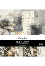 PAPER ROSE PAPER ROSE INK & IVORY 12x12 PAPER COLLECTION