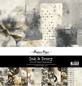 PAPER ROSE PAPER ROSE INK & IVORY 12x12 PAPER COLLECTION