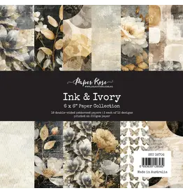 PAPER ROSE PAPER ROSE INK & IVORY 6x6 PAPER COLLECTION