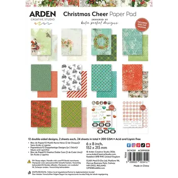 ARDEN CREATIVE STUDIO ARDEN CREATIVE STUDIO CHRISTMAS CHEER 6x8 PAPER PAD