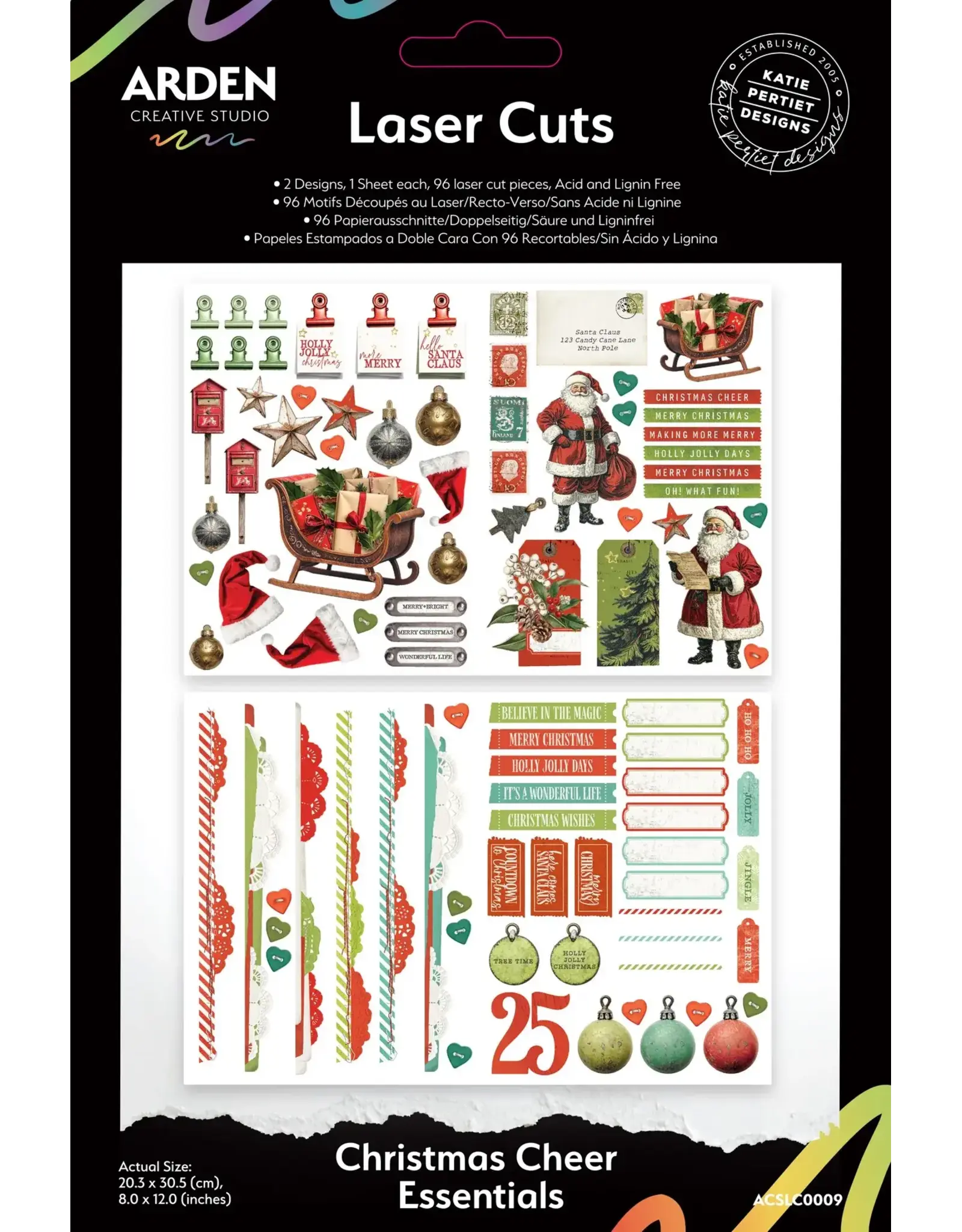 ARDEN CREATIVE STUDIO ARDEN CREATIVE STUDIO CHRISTMAS CHEER 8x12 LASER CUTS