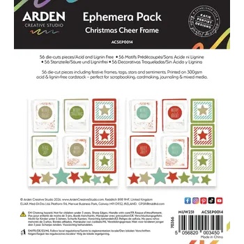 ARDEN CREATIVE STUDIO ARDEN CREATIVE STUDIO CHRISTMAS CHEER FRAME EPHEMERA DIE-CUTS