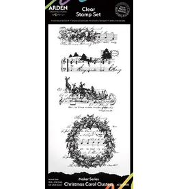 ARDEN CREATIVE STUDIO ARDEN CREATIVE STUDIO MAKER SERIES CHRISTMAS CAROL CLUSTERS 4x8 CLEAR STAMP SET
