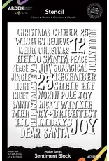 ARDEN CREATIVE STUDIO ARDEN CREATIVE STUDIO MAKER SERIES SENTIMENT BLOCK 6x8 STENCIL