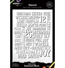 ARDEN CREATIVE STUDIO ARDEN CREATIVE STUDIO MAKER SERIES SENTIMENT BLOCK 6x8 STENCIL