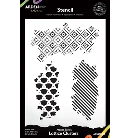 ARDEN CREATIVE STUDIO ARDEN CREATIVE STUDIO MAKER SERIES LATTICE CLUSTERS 6x8 STENCIL