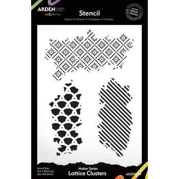 ARDEN CREATIVE STUDIO ARDEN CREATIVE STUDIO MAKER SERIES LATTICE CLUSTERS 6x8 STENCIL