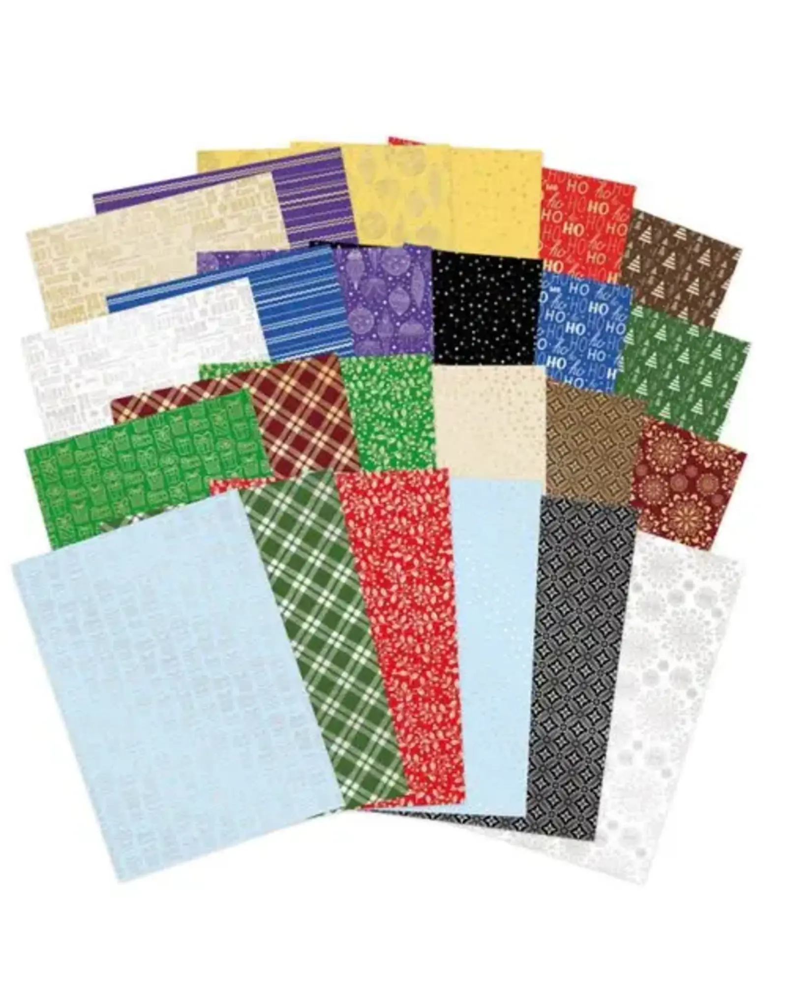 HUNKYDORY CRAFTS LTD. HUNKYDORY MATT-TASTIC FESTIVE FOILER EDGE-TO-EDGE CARDSTOCK BUNDLE