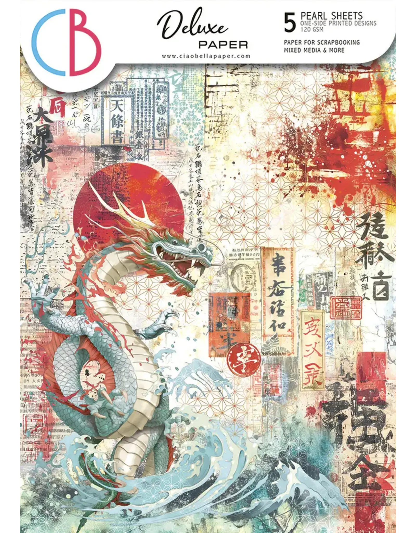 CIAO BELLA CIAO BELLA LAND OF THE RISING SUN A4 DELUXE PEARL PAPER 5 SHEETS