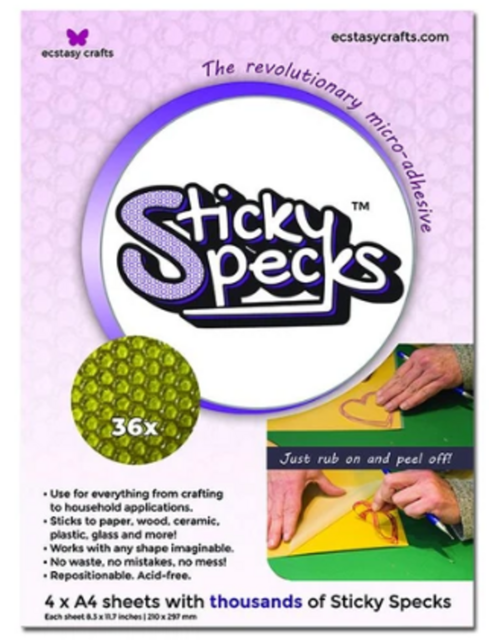 ECSTASY CRAFTS ECSTASY CRAFTS STICKY SPECKS A4 8.3X11.7'' 4PC