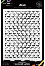ARDEN CREATIVE STUDIO ARDEN CREATIVE STUDIO MAKER SERIES FLOURISHED LATTICE 6x8 STENCIL