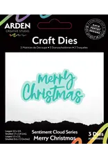 ARDEN CREATIVE STUDIO ARDEN CREATIVE STUDIO SENTIMENT CLOUD SERIES MERRY CHRISTMAS DIE SET