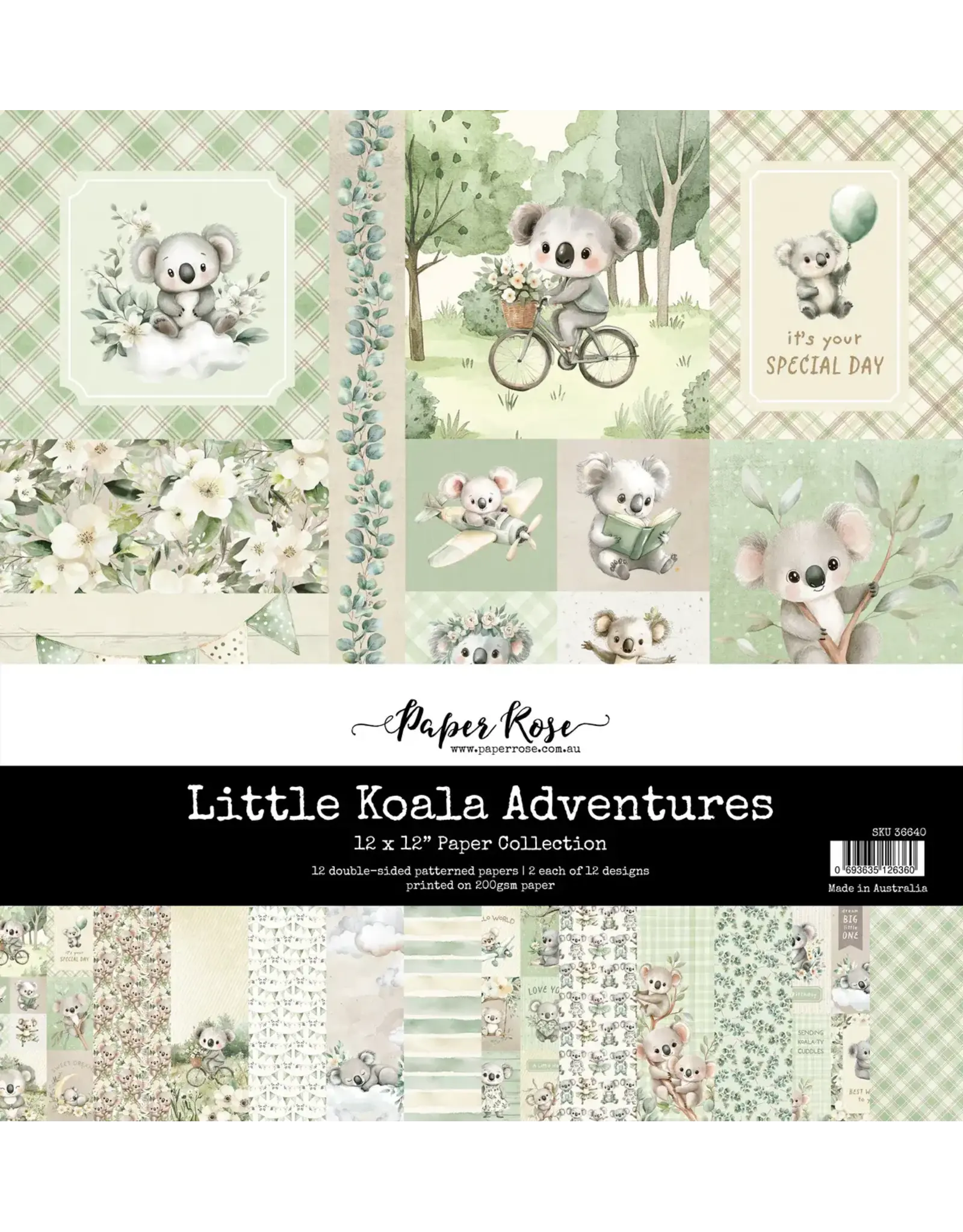 PAPER ROSE PAPER ROSE LITTLE KOALA ADVENTURES 12x12 PAPER COLLECTION