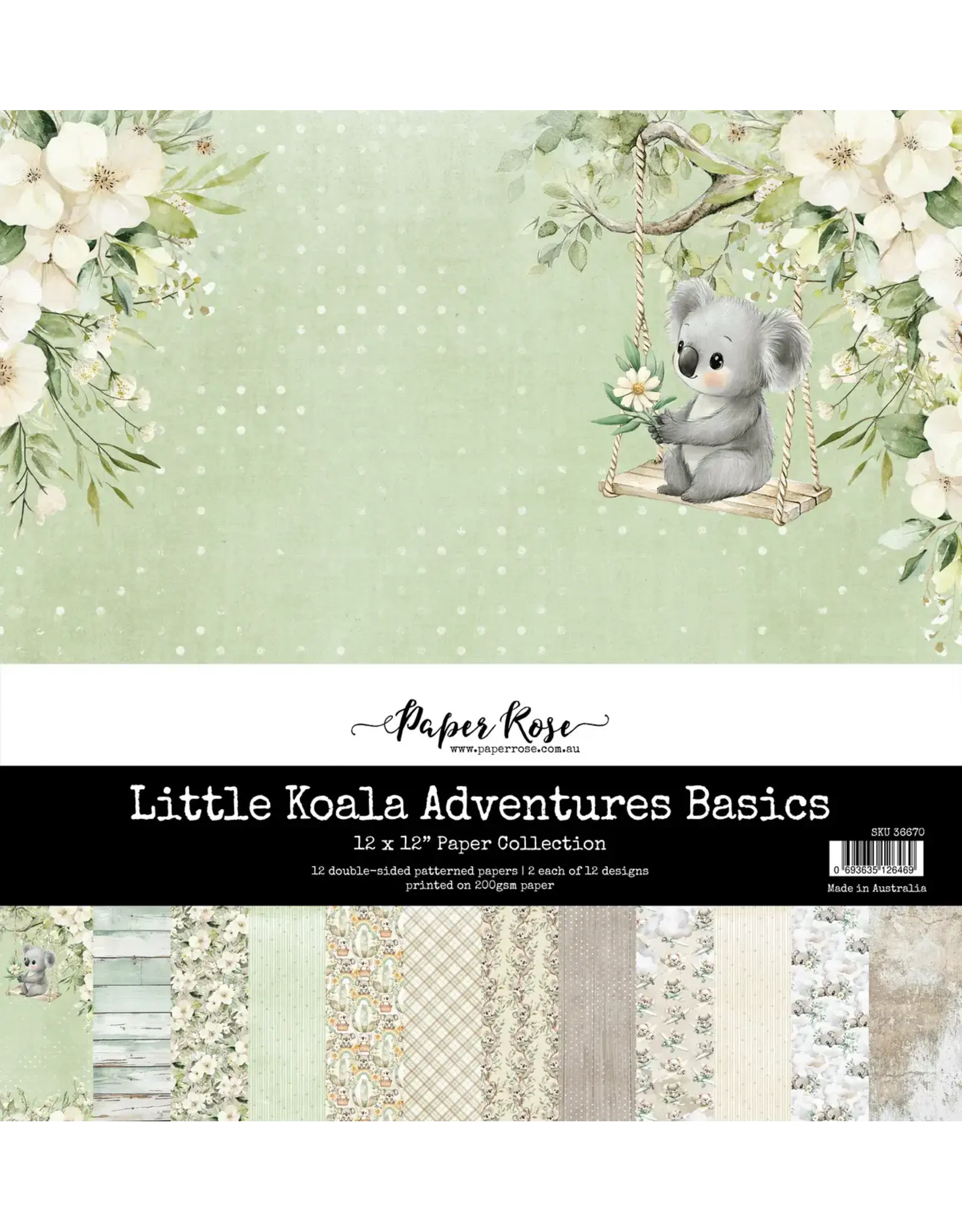 PAPER ROSE PAPER ROSE LITTLE KOALA ADVENTURES 12x12 BASICS PAPER COLLECTION
