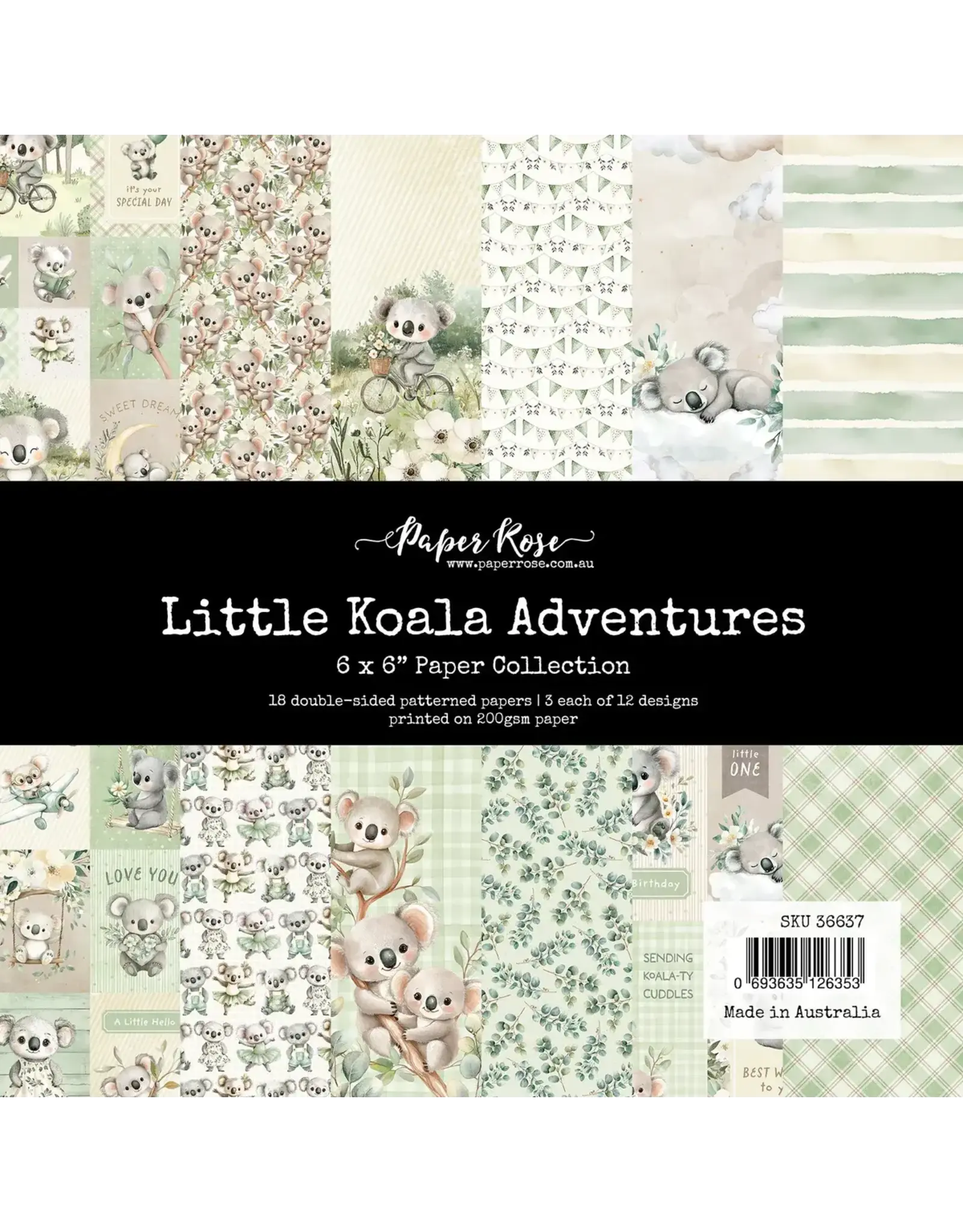 PAPER ROSE PAPER ROSE LITTLE KOALA ADVENTURES 6x6 PAPER COLLECTION