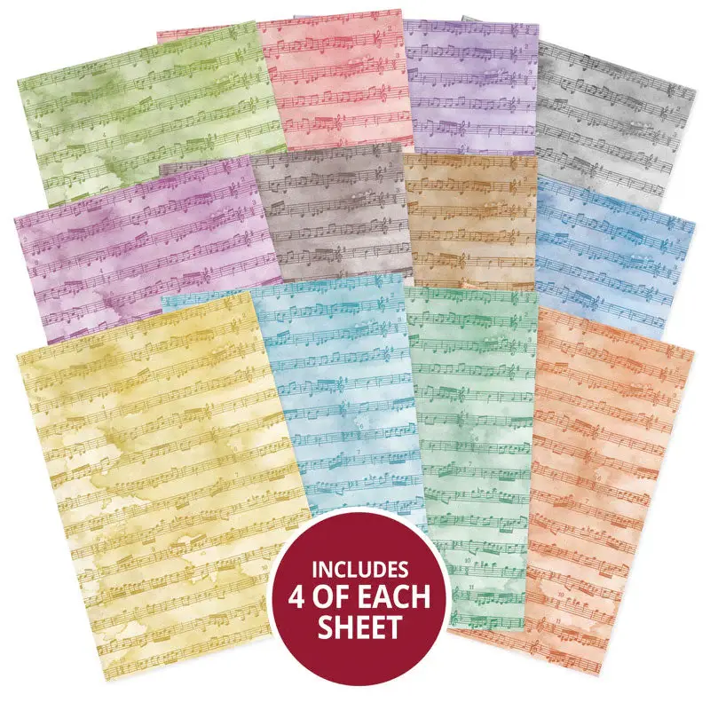 HUNKYDORY CRAFTS LTD. HUNKYDORY ESSENTIAL SELECTION MUSIC PAPER A5 PAPER PAD
