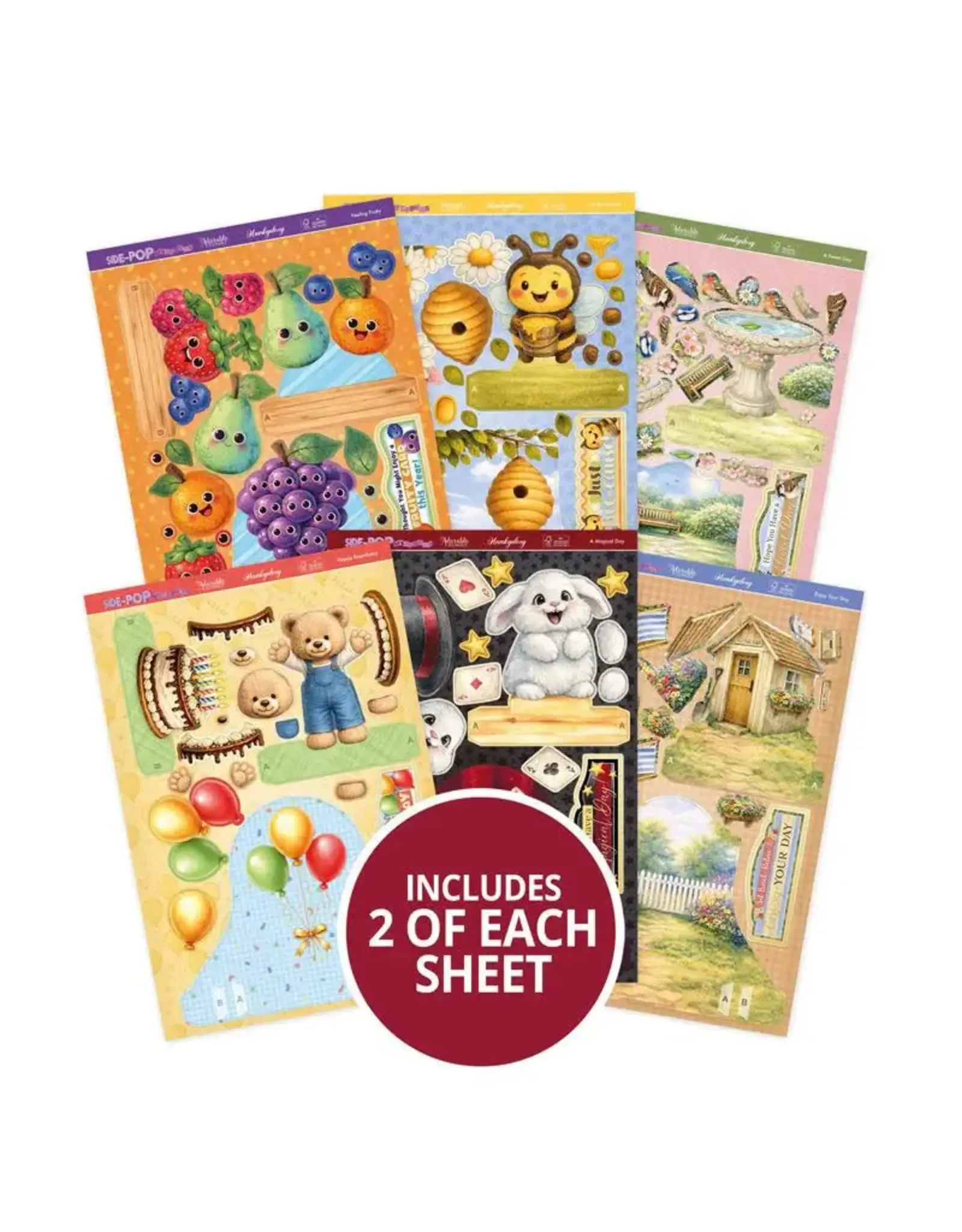HUNKYDORY CRAFTS LTD. HUNKYDORY SIDE-POP STEPPER CARDS - GOLD SET 1