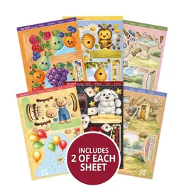 HUNKYDORY CRAFTS LTD. HUNKYDORY SIDE-POP STEPPER CARDS - GOLD SET 1