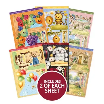 HUNKYDORY CRAFTS LTD. HUNKYDORY SIDE-POP STEPPER CARDS - GOLD SET 1