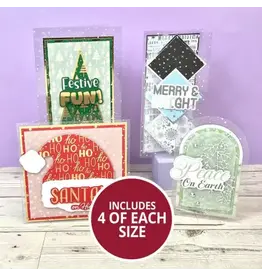 HUNKYDORY CRAFTS LTD. HUNKYDORY ESSENTIALS ACETATE CARD BLANKS SNOWFALL