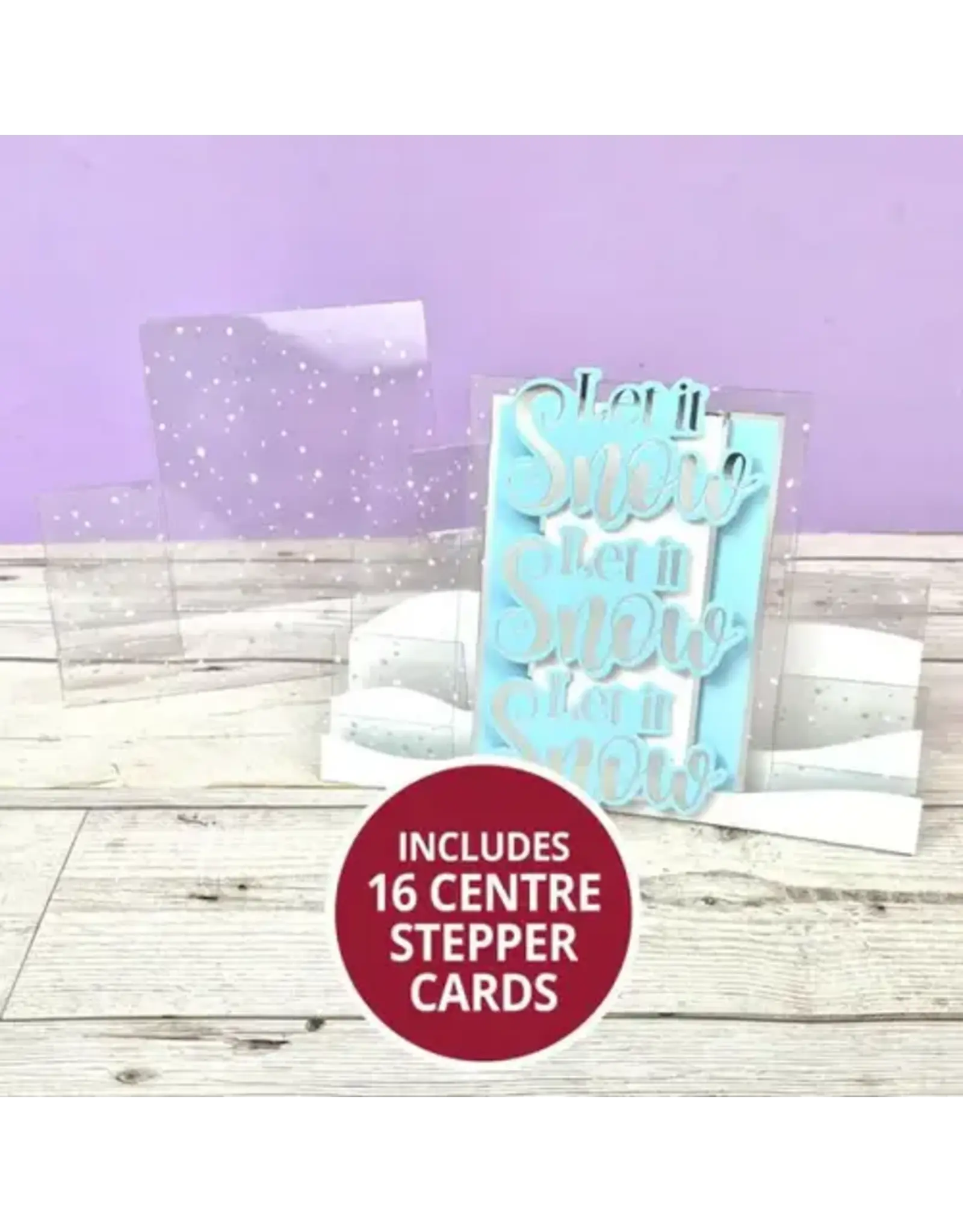 HUNKYDORY CRAFTS LTD. HUNKYDORY ACETATE STEPPER CARDS SNOWFALL