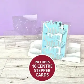 HUNKYDORY CRAFTS LTD. HUNKYDORY ACETATE STEPPER CARDS SNOWFALL