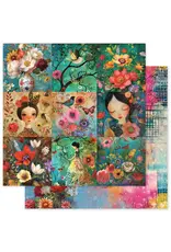 PAPER ROSE PAPER ROSE PORTRAITS IN BLOOM - C 12x12 CARDSTOCK