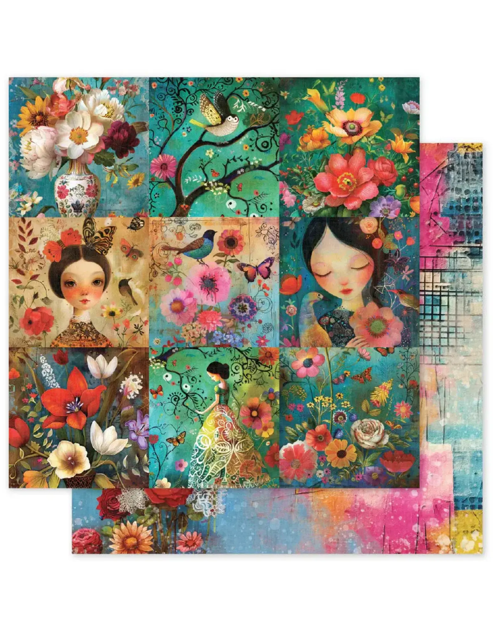 PAPER ROSE PAPER ROSE PORTRAITS IN BLOOM - C 12x12 CARDSTOCK