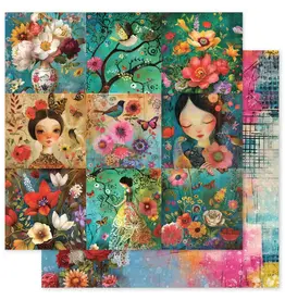 PAPER ROSE PAPER ROSE PORTRAITS IN BLOOM - C 12x12 CARDSTOCK
