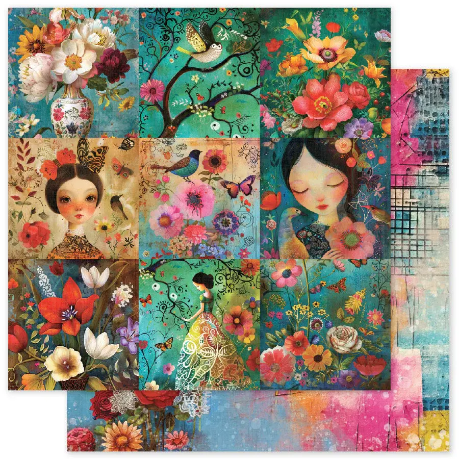 PAPER ROSE PAPER ROSE PORTRAITS IN BLOOM - C 12x12 CARDSTOCK