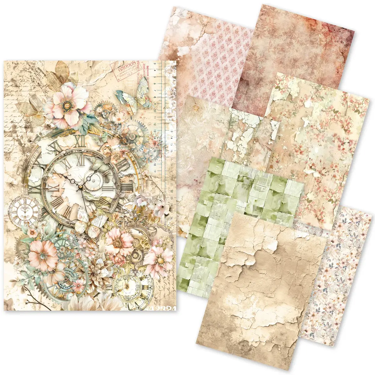 CIAO BELLA CIAO BELLA CRAFTMIX LOST IN TIME MIXED A5 TISSUE & VELLUM PAPER 8/PK