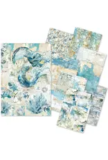CIAO BELLA CIAO BELLA CRAFTMIX EDGE OF THE OCEAN MIXED A5 TISSUE & VELLUM PAPER 8/PK