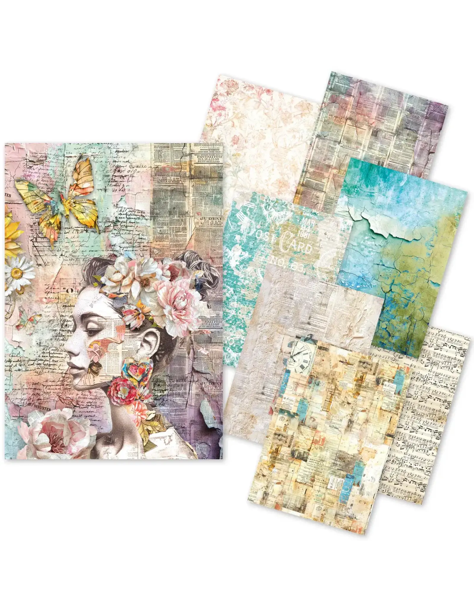 CIAO BELLA CIAO BELLA CRAFTMIX THE SOUND OF SPRING MIXED A5 TISSUE & VELLUM PAPER 8/PK